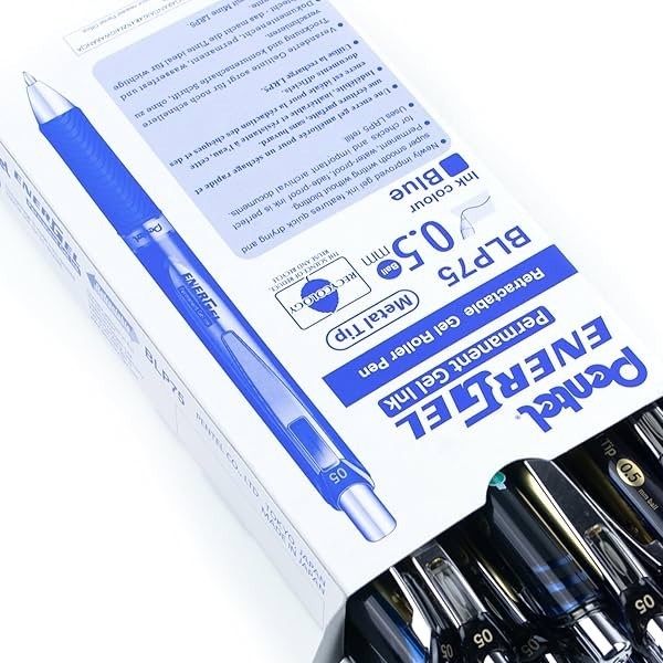 BOLIGRAFO ENERGEL BLP75-C ANTIFRAUDE PENTEL 0.5 RT AZUL576